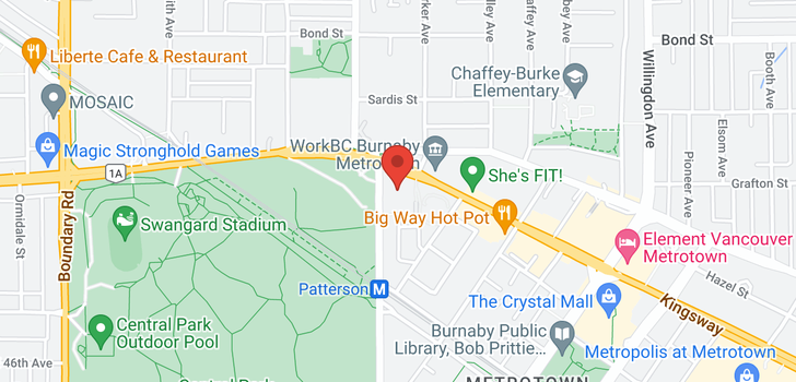 map of 1405 5790 PATTERSON AVENUE